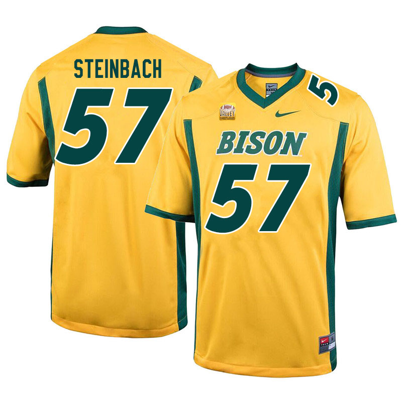 Men #57 Trey Steinbach North Dakota State Bison College Football Jerseys Sale-Yellow